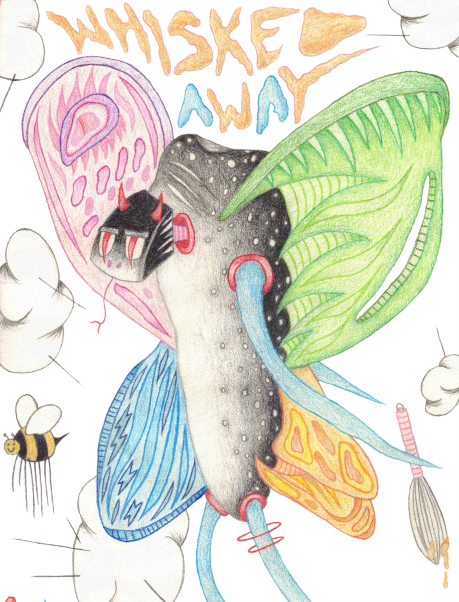 Whisked Away. Colored Pencil.